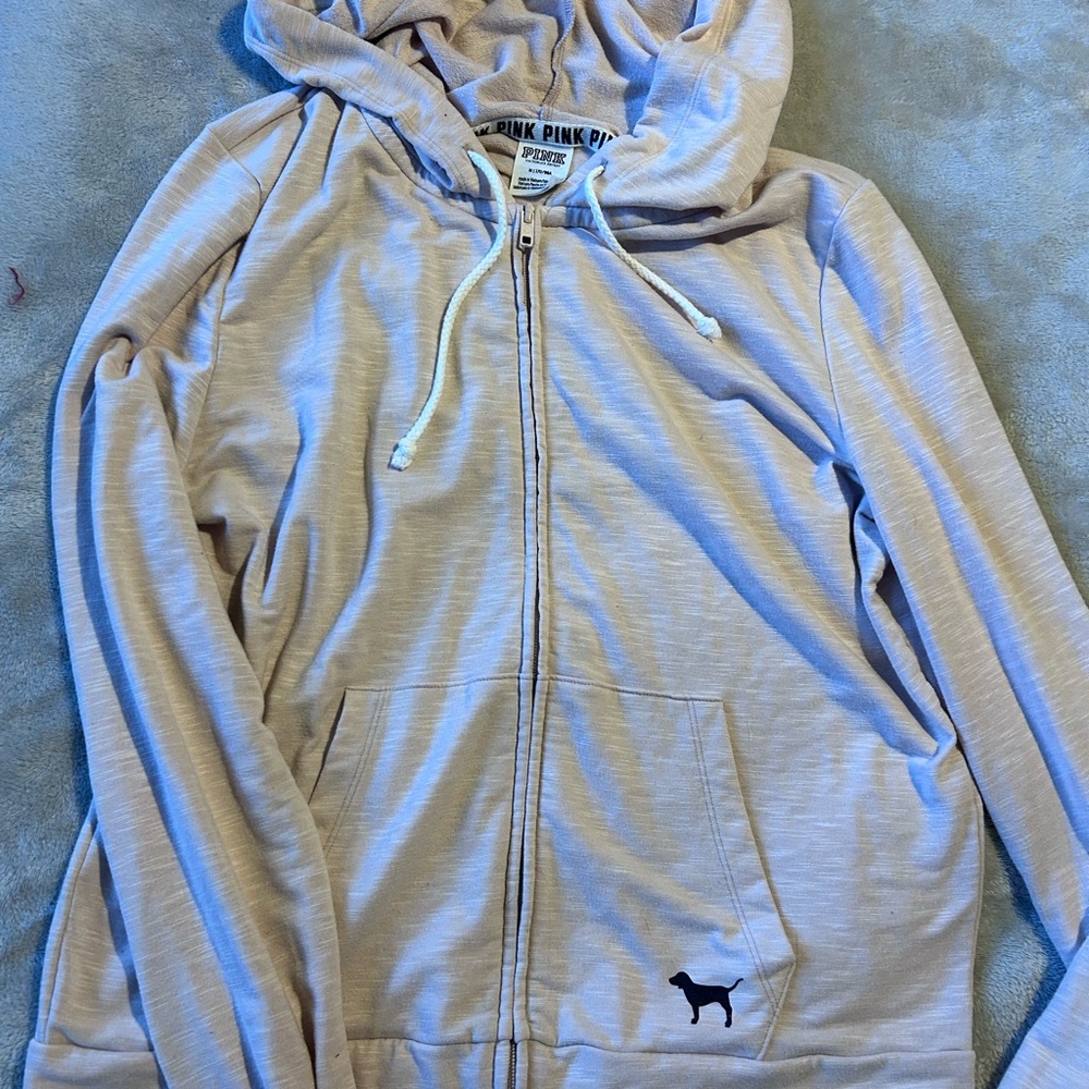 Victoria's Secret PINK Light Pink Hoodie with Black Trim
